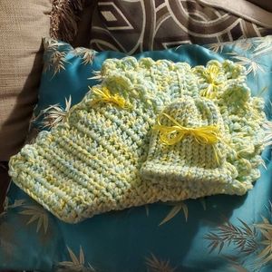 2 piece baby blanket set